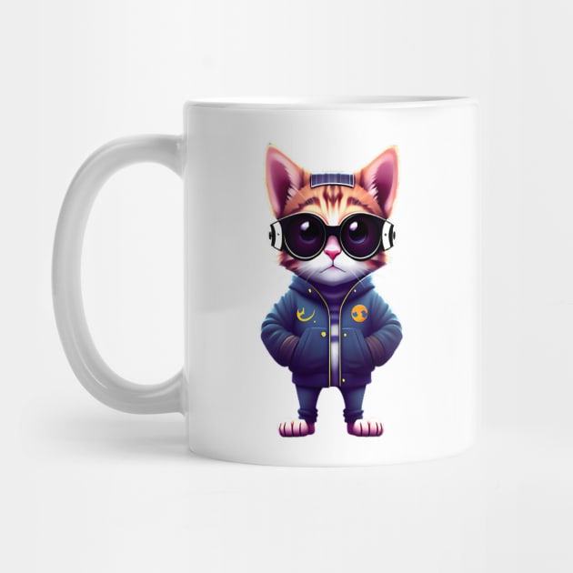 Fashionable cat in glasses by LATAVIdesign